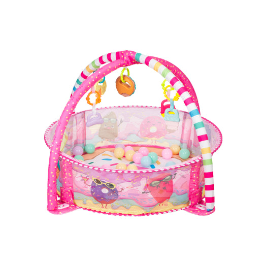 Alfombra de juego con 30 bolas Animals World y Marshmallow de Kikkaboo