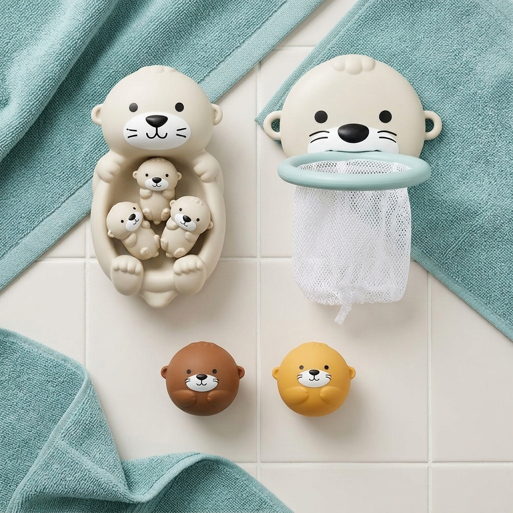 Set de Juego para el Baño de Nutrias – 5 Piezas de Twinly