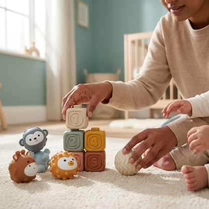 Set 2 en 1 de Aprendizaje para Bebés – 12 Piezas de Twinly