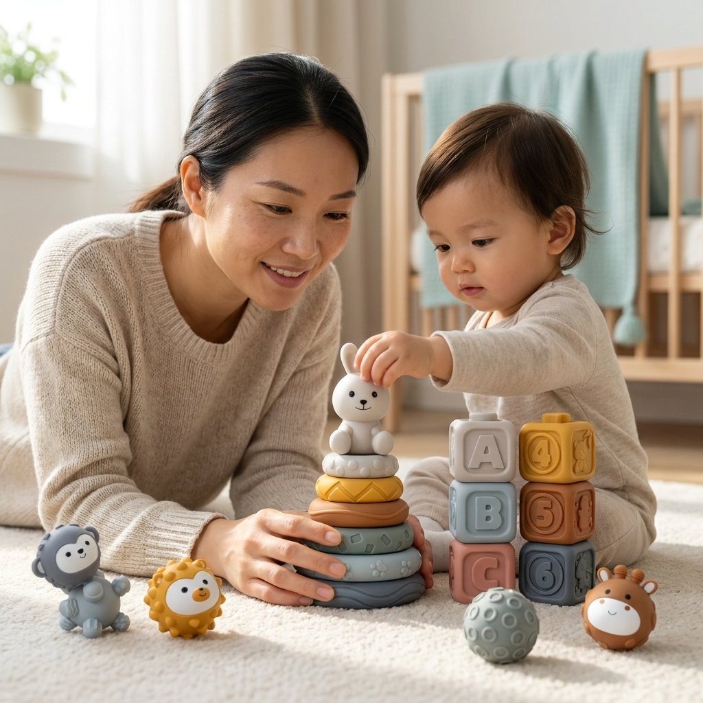 Set 3 en 1 de Aprendizaje Sensorial para Bebés – 19 Piezas de Twinly