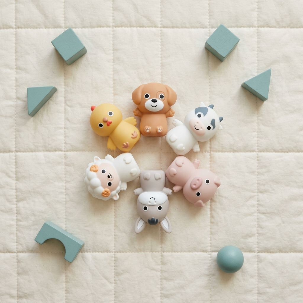 Set de Animales de Granja para Dedos – 6 Piezas de Twinly
