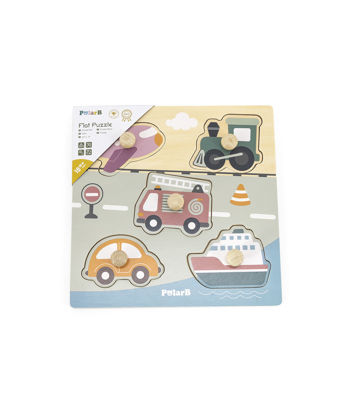 Puzzle de Madera Transportes PolarB