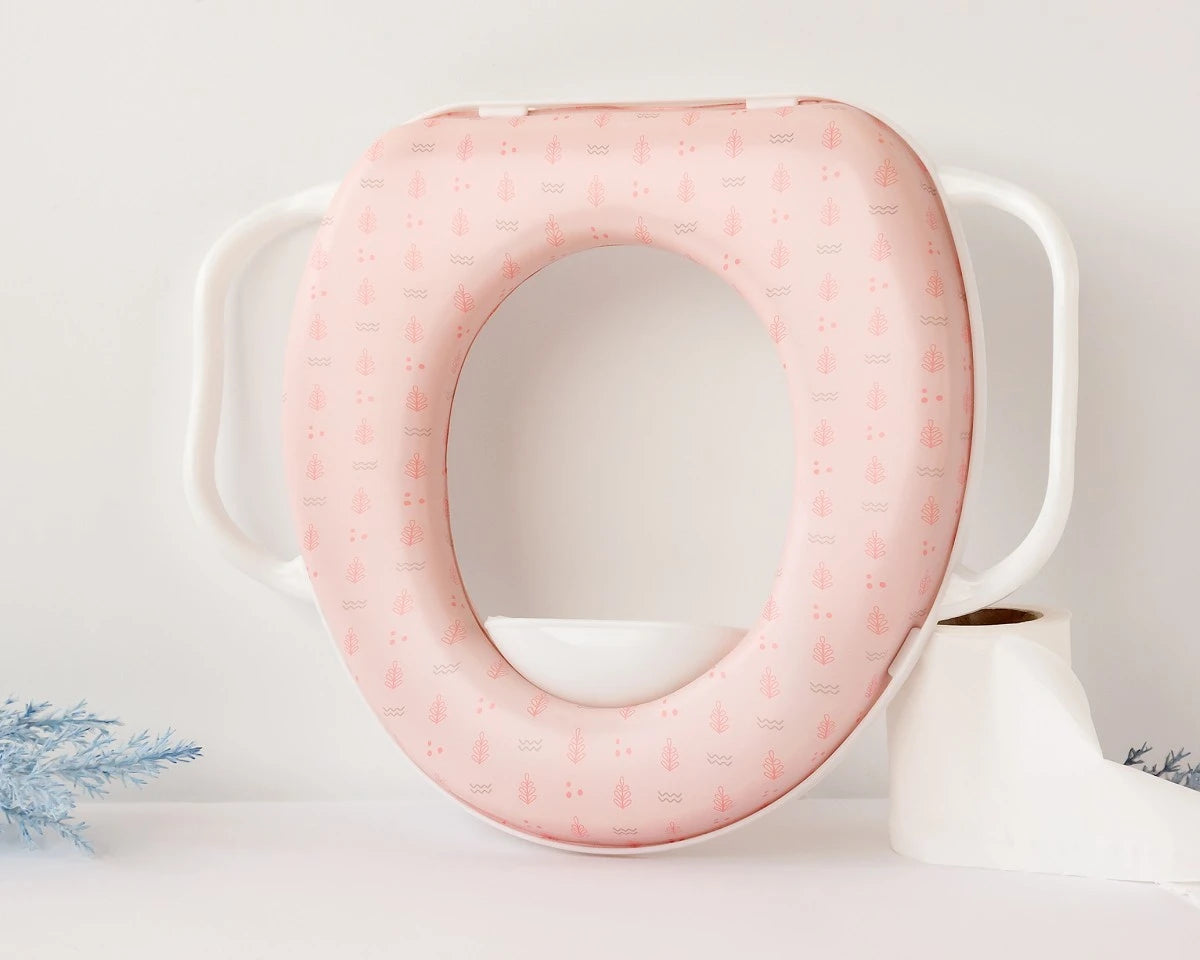 Reductor wc rosa con asas de Kiokids