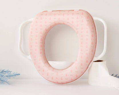 Reductor wc rosa con asas de Kiokids