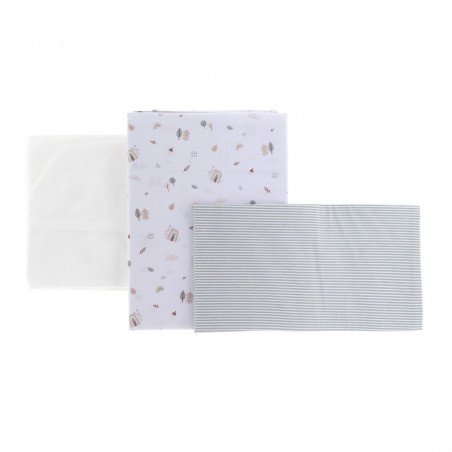 Lençóis Maxi-Crib Cambrass Greeny de 3 peças