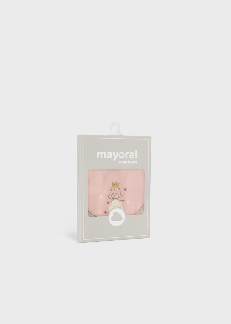 Set 2 baberos impermeables con cinta para chupete bebé 9140 MAYORAL