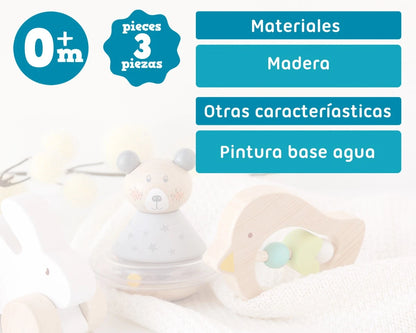 Set de madera de juguetes para bebé de Kiokids