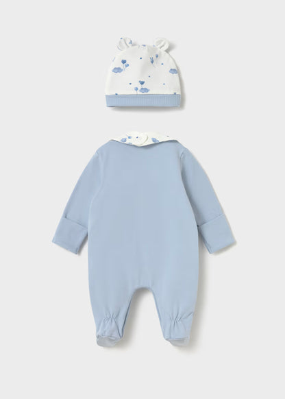 Set de pelele gorro y babero ositos recién nacida 2748