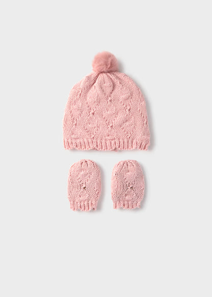 Set gorro y manoplas recién nacida