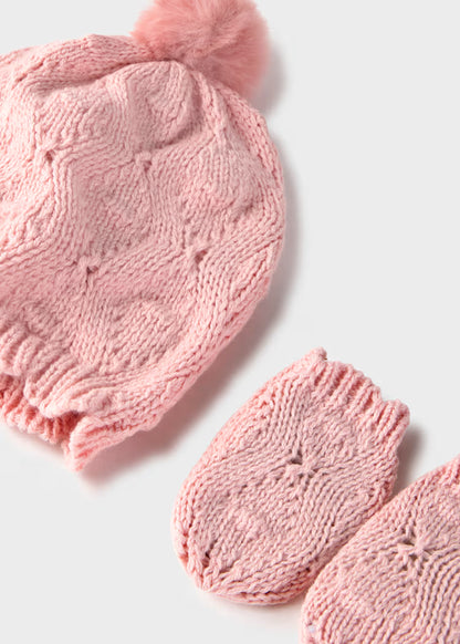 Set gorro y manoplas recién nacida