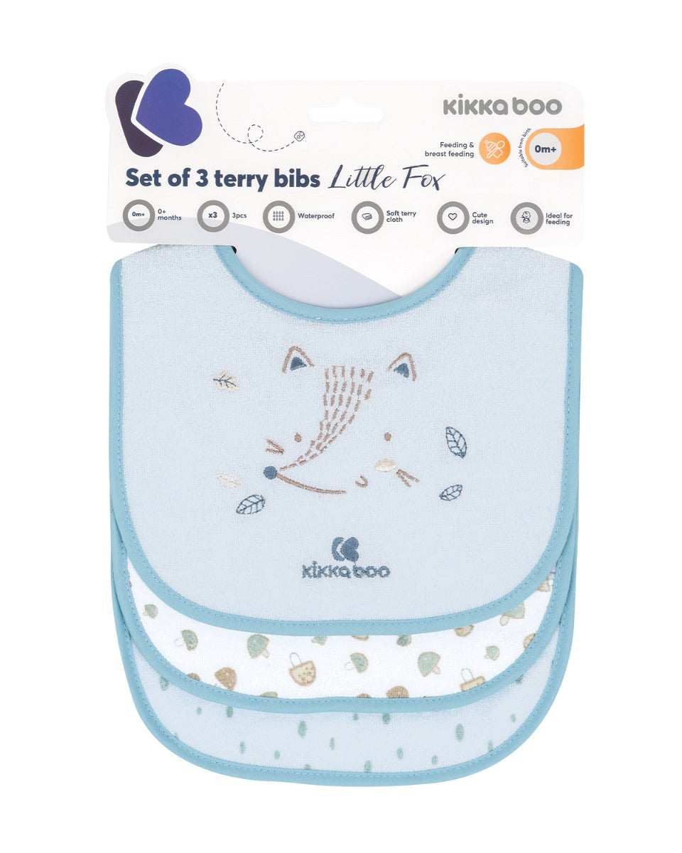 Set de 3 Baberos Little Fox de Kikkaboo