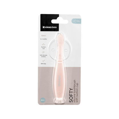 Cepillo de dientes de silicona con ventosa Softy de Kikkaboo