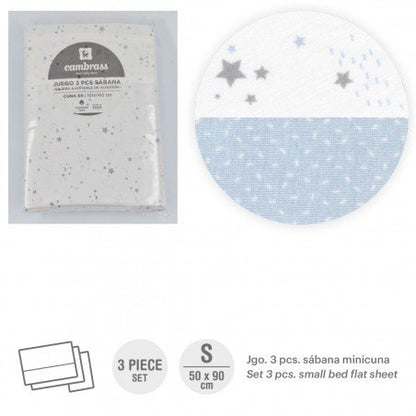 Sabanas de Minicuna 50x90 Sky de Cambrass