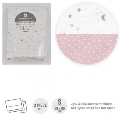 Sabanas de Minicuna 50x90 Sky de Cambrass