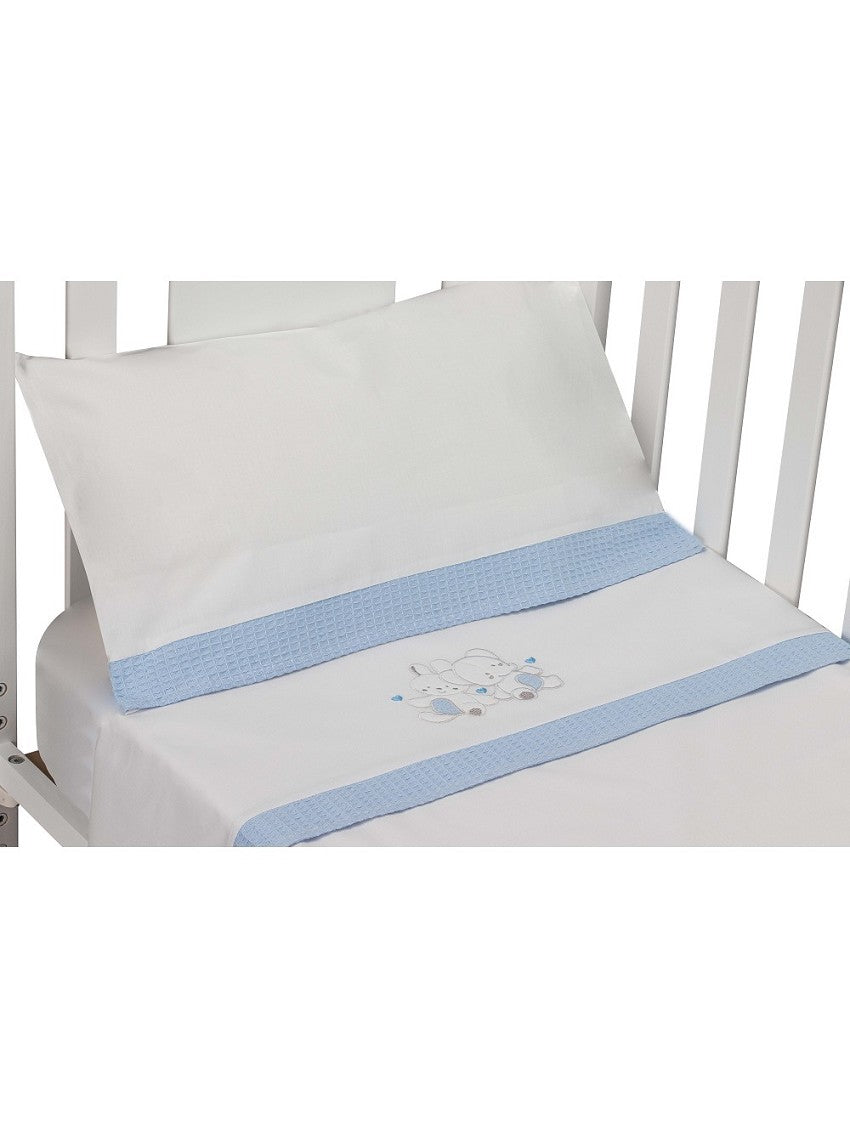 Juego de sabanas de cuna Conejo elefante 120x60 de Interbaby