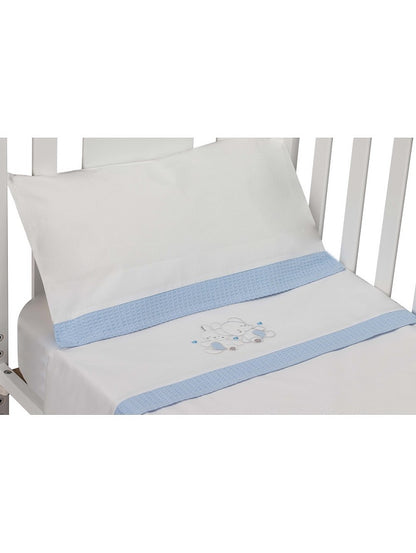 Juego de sabanas de cuna Conejo elefante 120x60 de Interbaby