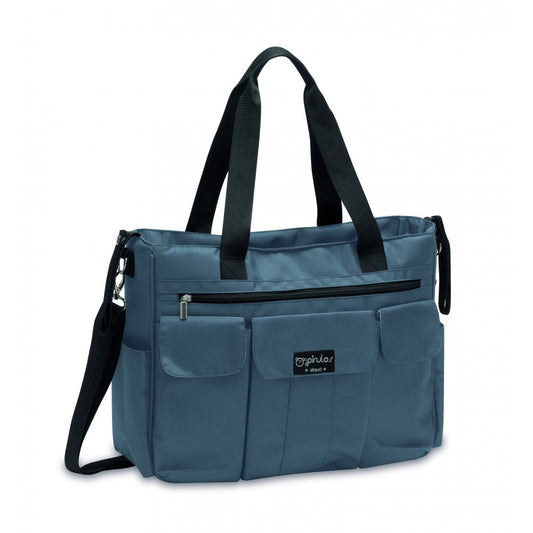 Bolso XL Microfibra+Cambiador Gris de Pirulos