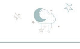 Triptico minicuna microlina luna y nube A dormir azul de Pirulos