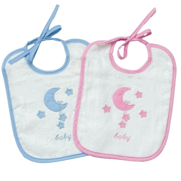 Babero bebé rizo Baby luna rosa de Gamberritos
