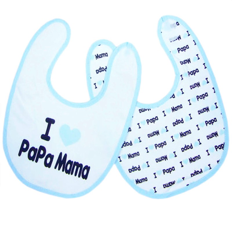 Babero eva y velcro 2 und rosa  I love mama&Papa de duffi baby