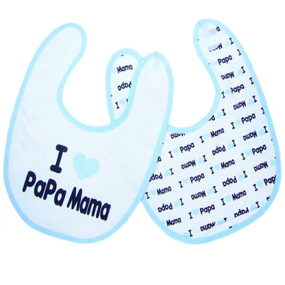 Babero eva y velcro 2 und rosa  I love mama&Papa de duffi baby