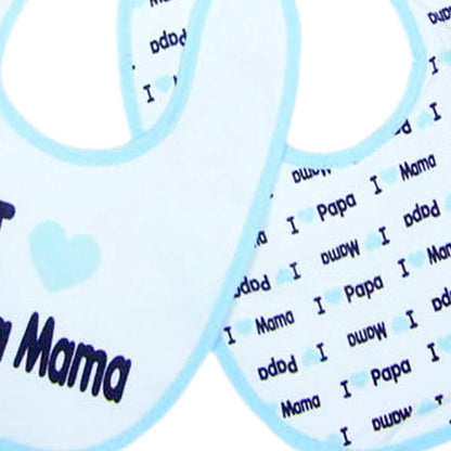 Babero eva y velcro 2 und rosa  I love mama&Papa de duffi baby