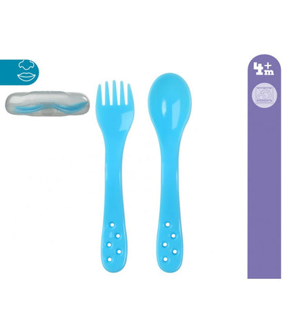 Set cubiertos de viaje con estuche de Kiokids