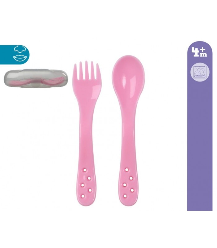 Set cubiertos de viaje con estuche de Kiokids