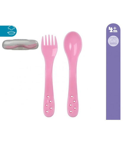 Set cubiertos de viaje con estuche de Kiokids