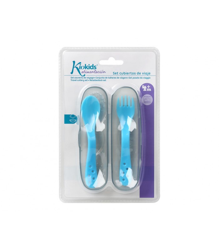 Set cubiertos de viaje con estuche de Kiokids