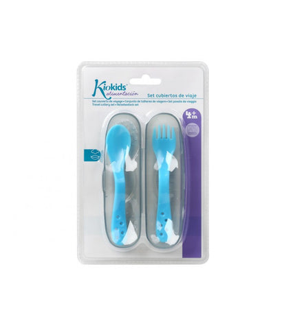 Set cubiertos de viaje con estuche de Kiokids