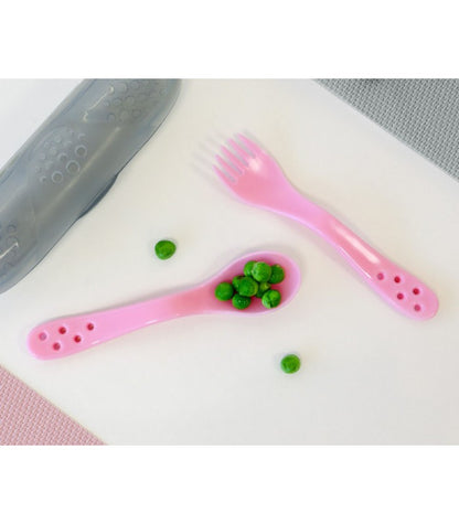 Set cubiertos de viaje con estuche de Kiokids