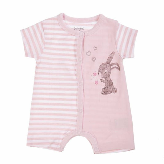 Pelele Manga Corta Conejito Rosa de Babybol T 12m