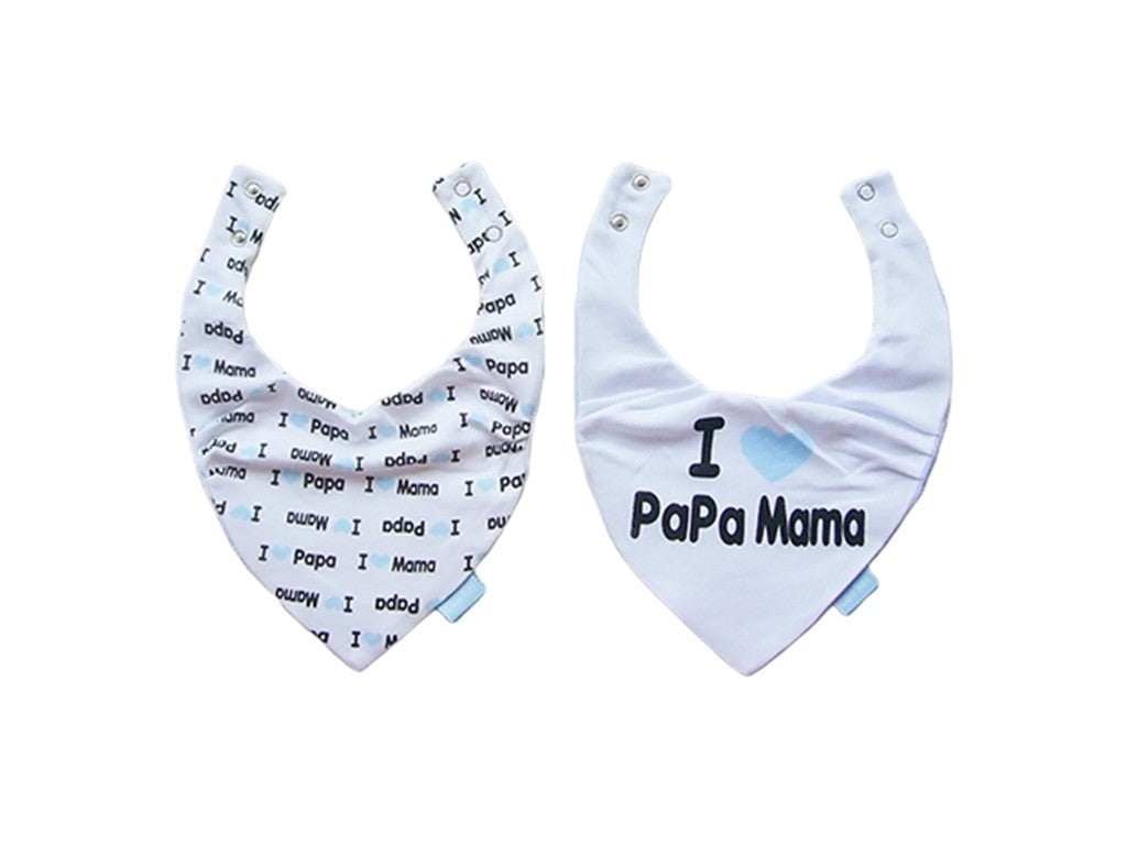 Set 2 Baberos Cow Boy I love Papa&Mama de Duffi Baby
