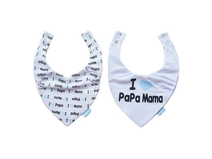 Set 2 Baberos Cow Boy I love Papa&Mama de Duffi Baby