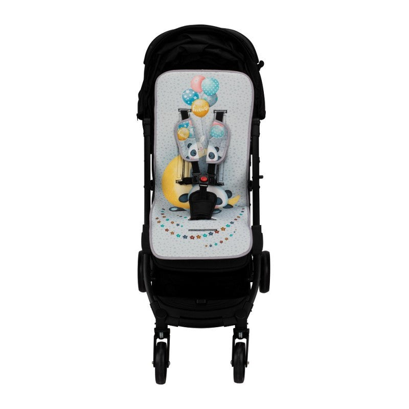 Colchoneta Silla de Paseo Universal Panda + Protectores de Interbaby
