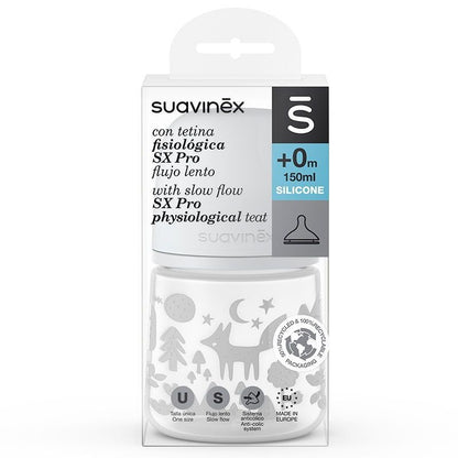 Biberón con tetina Fisiológica SX PRO 150ml Fox Gris