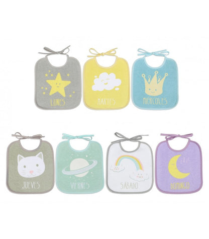 Set Baberos Semanales de Kiokids