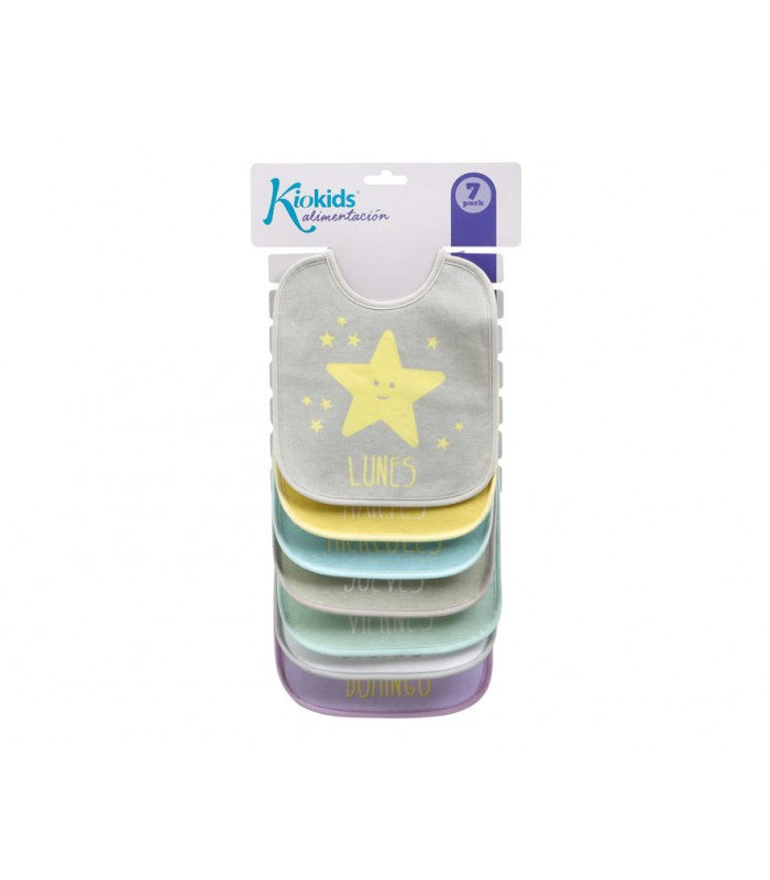 Set Baberos Semanales de Kiokids