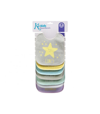 Set Baberos Semanales de Kiokids