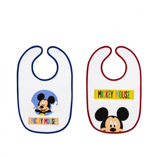 Pack 2 Baberos Rizo Plastificado Mickey de Disney