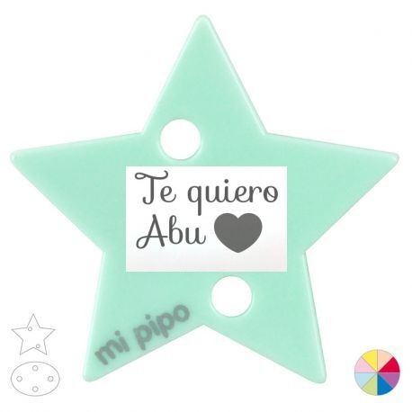 Cadenita con Broche Estrella "Te quiero Abu" de Mi Pipo