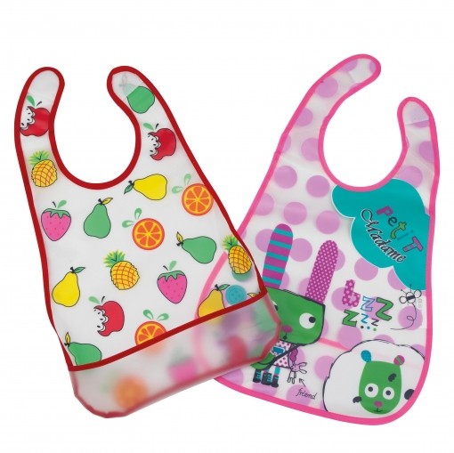 Set 2 Baberos Plastificados Estampados de Interbaby