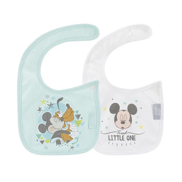 Conjunto de 2 babadores de malha Disney Blue Mickey 