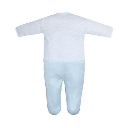 Pijama Largo Cruzado Celeste de Cambrass