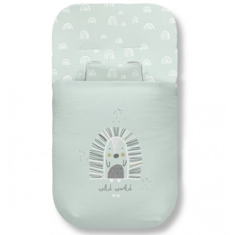 Saco Para Capazo Punto Happy Verde de BimbiDreams