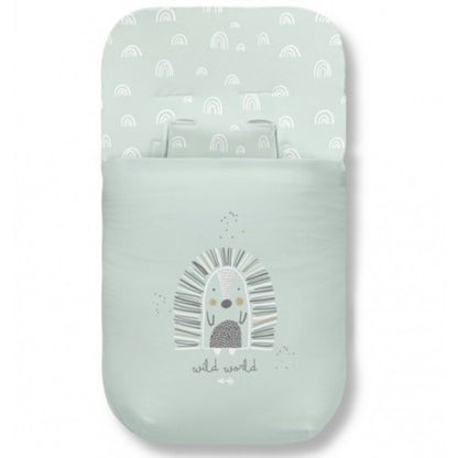 Saco Para Capazo Punto Happy Verde de BimbiDreams
