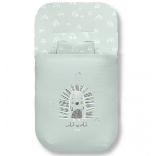 Saco Para Capazo Punto Happy Verde de BimbiDreams