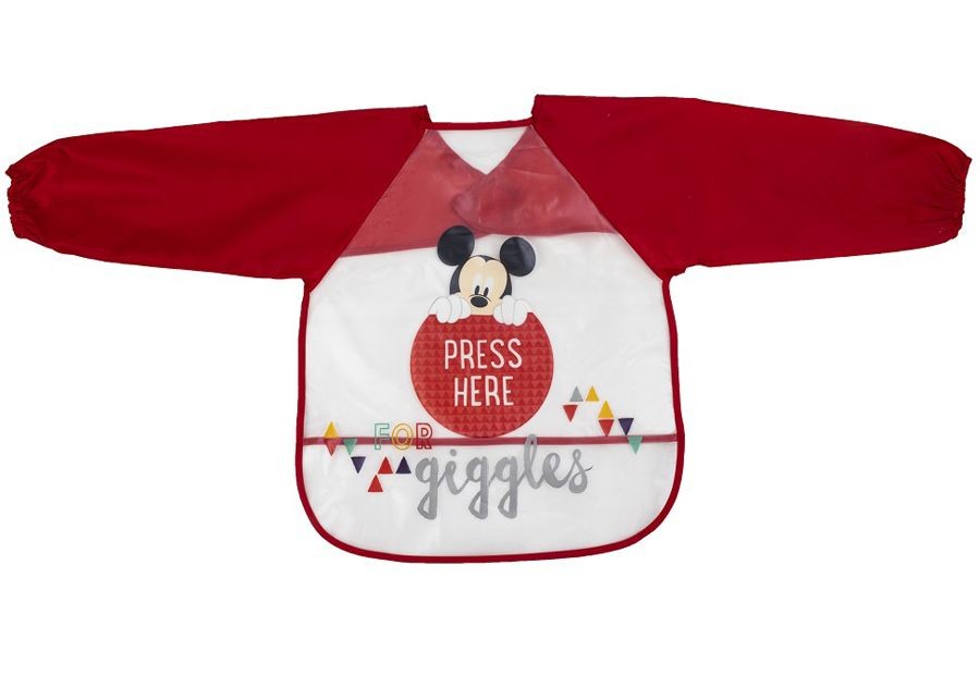 Babero con Mangas Mickey Rojo de Disney
