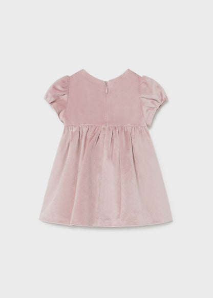 Vestido Terciopelo Niña Con Capota Rosa de Mayoral